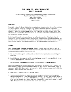 the law of large numbers excel lab #5