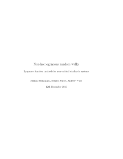 Non-homogeneous random walks