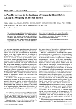 A possible increase in the incidence of congenital heart