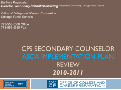 ASCA Implementation Plan Review - Choose Your Future
