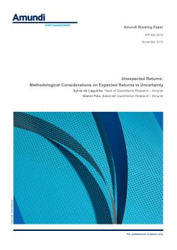Unexpected Returns. Methodological Considerations on Expected
