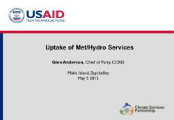 Uptake of Met/Hydro Services
