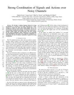 Strong Coordination of Signals and Actions over Noisy