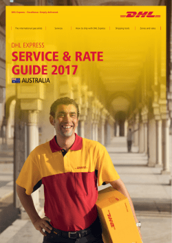 shipping rates. - DHL | Australia