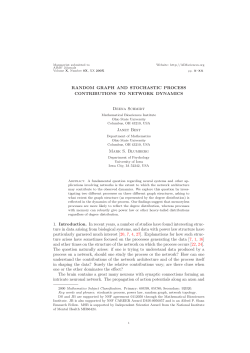 RANDOM GRAPH AND STOCHASTIC PROCESS