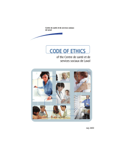 Code d`éthique CSSS de Laval-version anglaise