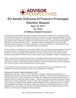 EU Awaits Outcome of France`s Prolonged Election Season