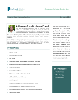 PCH Newsletter 2nd Quarter 2016