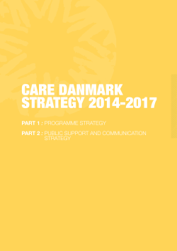 CARE DANMARK STRATEGY 2014-2017