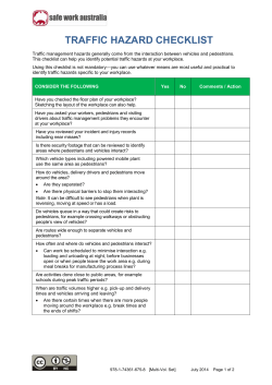 Traffic hazard checklist