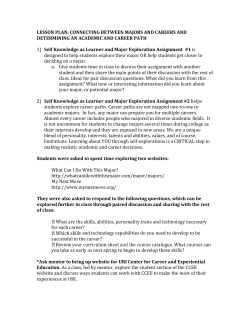 LESSON PLAN: CONNECTING BETWEEN MAJORS AND