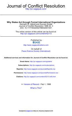 Journal of Conflict Resolution - AUEB e