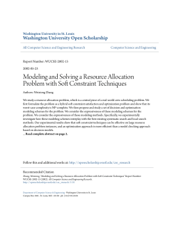 Modeling and Solving a Resource Allocation Problem with Soft