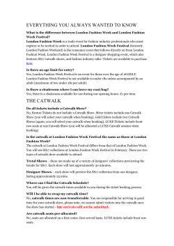 EVERYTHING YOU ALWAYS WANTED TO KNOW THE CATWALK