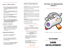 Game Development - Engglib - University of the Philippines Diliman