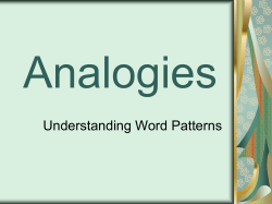 Analogies - Shoop English