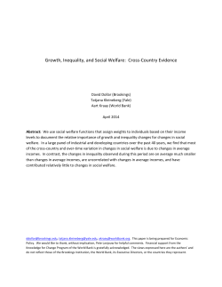 Growth, Inequality, and Social Welfare: Cross
