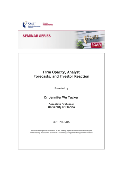 Firm Opacity, Analyst Forecasts, and Investor Reaction