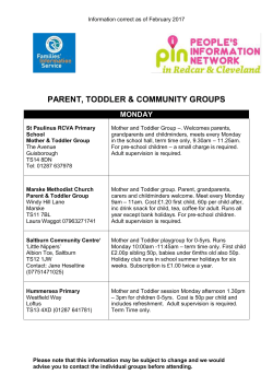 parent and toddler groups in Redcar and Cleveland