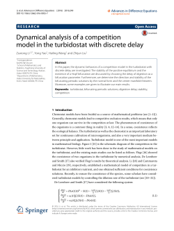 Dynamical analysis of a competition model in the turbidostat with