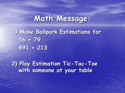 Math Message:
