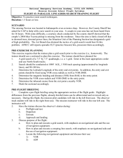 FLIGHT #3: PARALLEL LINE (GRID) SEARCH TRAINING FLIGHT