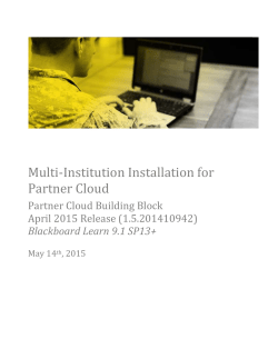 Multi-Institution - Behind the Blackboard