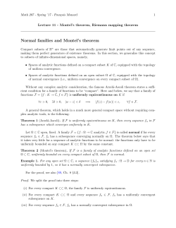 Normal families and Montel`s theorem