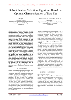 Subset Feature Selection Algorithm Based on
