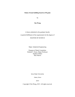 Study of team building based on 3D game