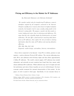 Pricing and Efficiency in the Market for IP Addresses