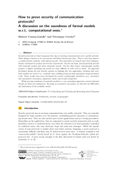 How to prove security of communication protocols? A