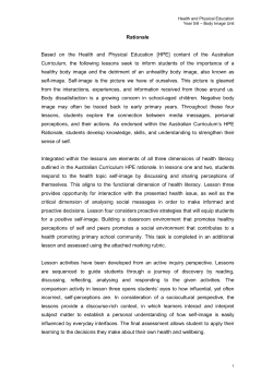 Body Image Education Unit and Lesson Plans for Years 5 and 6