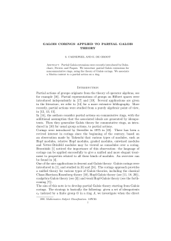 GALOIS CORINGS APPLIED TO PARTIAL GALOIS THEORY