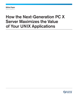 How the Next-Generation PC X Server Maximizes the Value of Your