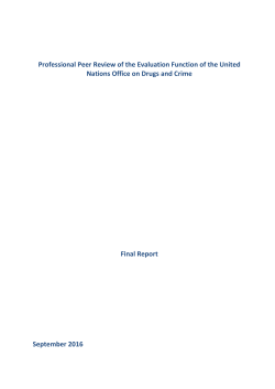 Professional Peer Review of the Evaluation Function of the United