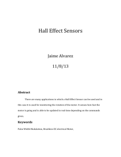 Hall Effect Sensor Layout - MSU College of Engineering