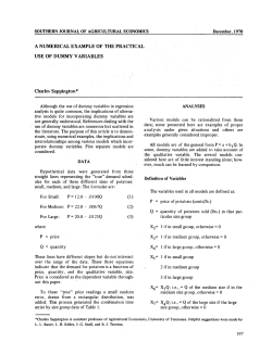a numerical example of the practical use of dummy