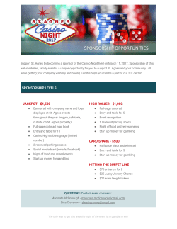 sponsorship levels jackpot - $1500 high roller