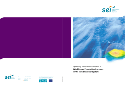 impact on operating reserve of increased wind penetration