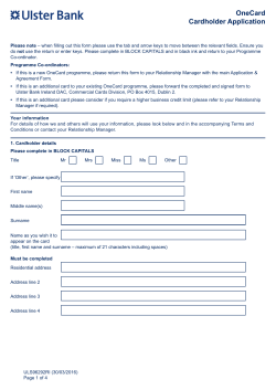 OneCard Cardholder Application