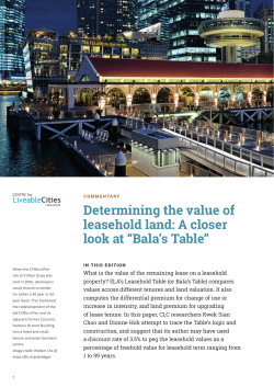 Determining the value of leasehold land: A closer look at &ldquo;Bala`s