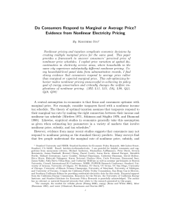 Do Consumers Respond to Marginal or Average Price? Evidence