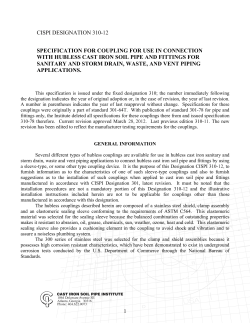 cispi designation 310-11 specification for coupling for