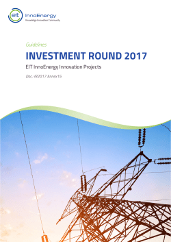 investment round 2017 - Investment Round for Innovation Projects
