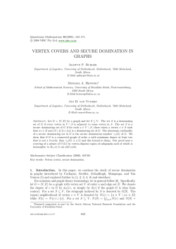 vertex covers and secure domination in graphs