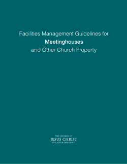 Facilities Management Guidelines for Meetinghouses and Other