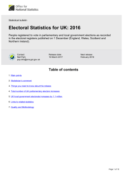 Electoral Statistics for UK - Office for National Statistics