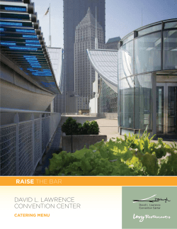 DAVID L. LAWRENCE CONVENTION CENTER RAISE THE BAR