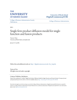 Single firm product diffusion model for single